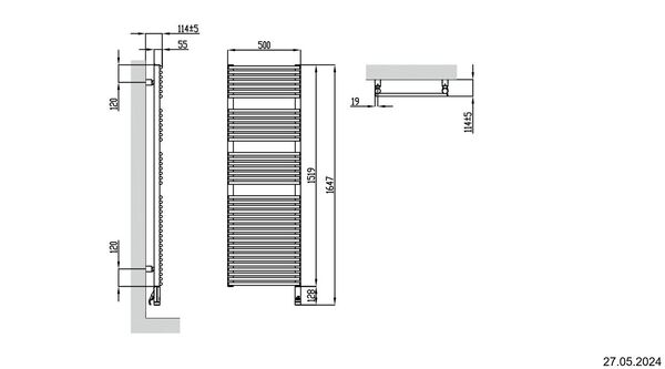 Radiateur de bain Alterna pali blanc résistance électrique à droite image number 1