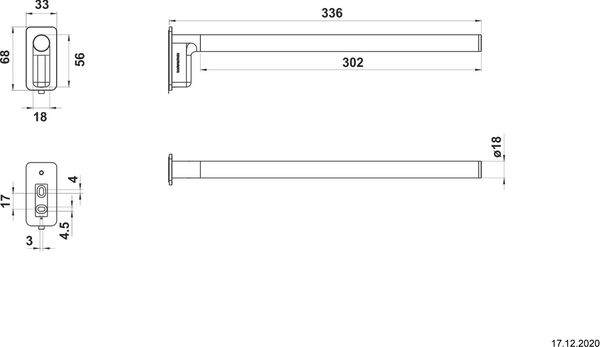 Porte-serviette Bodenschatz Nia Adesio Nickel brushed image number 1