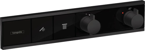 Duschsystem Hansgrohe Rain Select schwarz matt