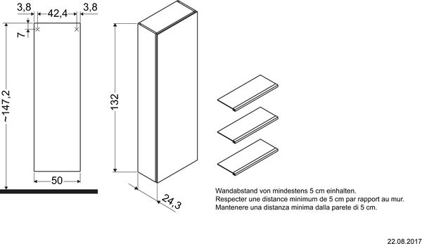 Seitenschrank L-Cube eiche dunkel gebürstet image number 1