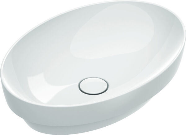 Lavabo d'appoggio Catalano Sfera, 58 x 40 cm altezza 7,5 cm senza troppopieno image number 0