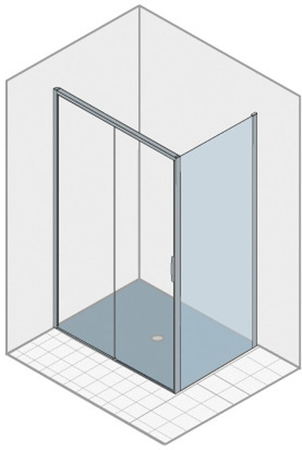 Paroi latérale Duka Natura 4000, montage au sol Couleur d'argent Verre clair ProCare image number 0