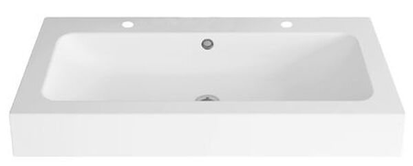 Lavabo Schmidlin Contura, in acciaio smaltato, 105 x 50 cm, altezza 14 cm, guarnizione di image number 0