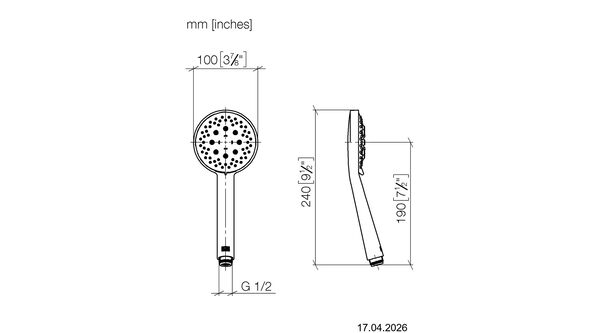 Handbrause Dornbracht Schwarz matt image number 1
