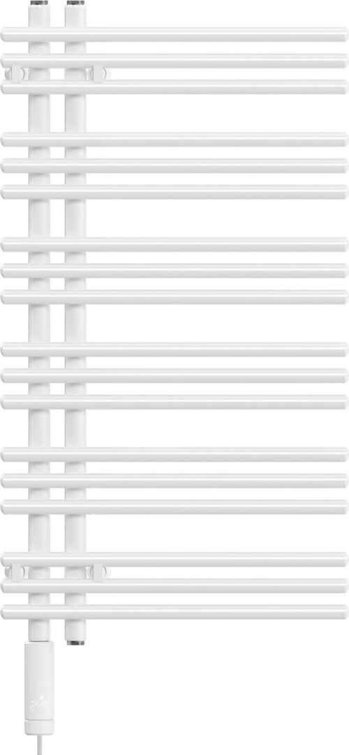 Radiateur de bain Zehnder Yucca Asym Blanc R&eacute;sistance &eacute;lectrique &agrave; gauche