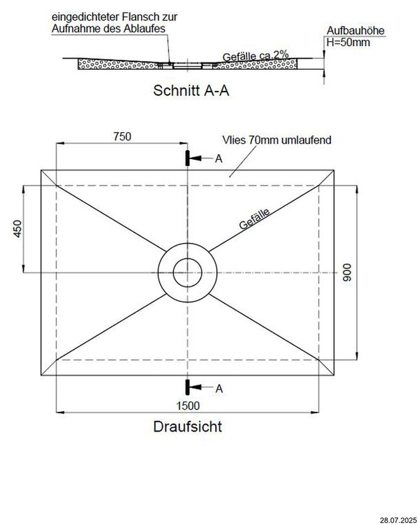 &Eacute;l&eacute;ment de douche Schedel Plan Kessel image number 1