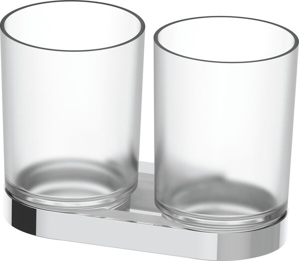 Porte-verre double Bodenschatz Lindo chromé image number 0