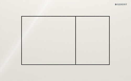 Plaque de d&eacute;clenchement Geberit Sigma40 square Gris sable Verre