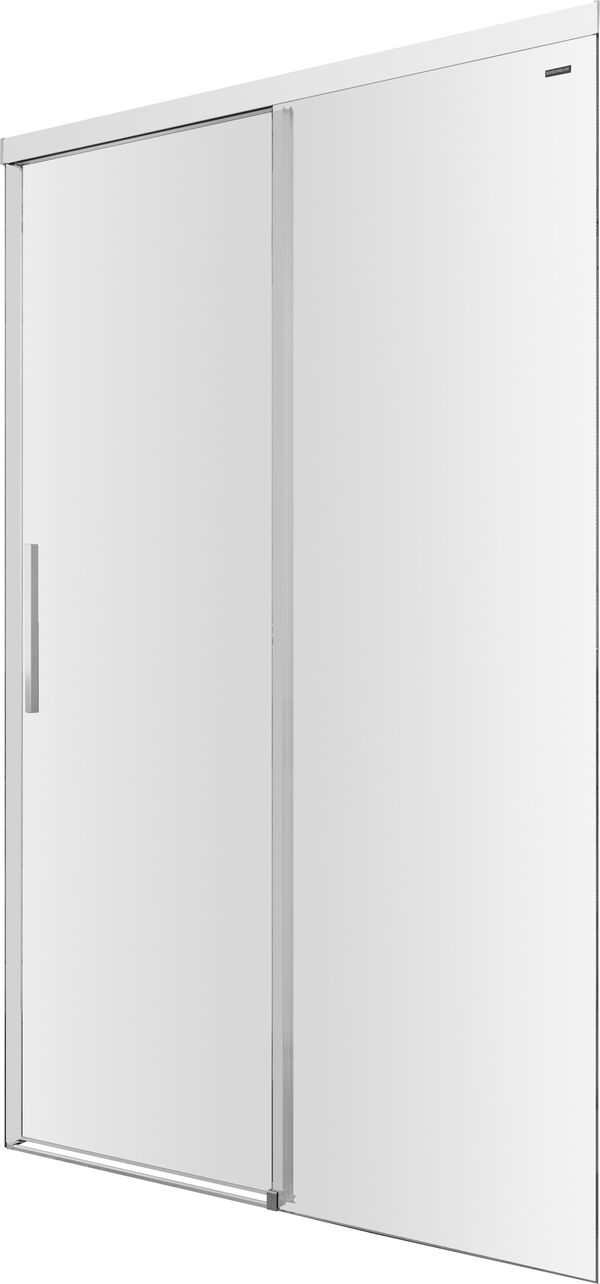 Porte coulissante Duscholux Viva argent éloxé brillant Verre clair CareTec Pro image number 0