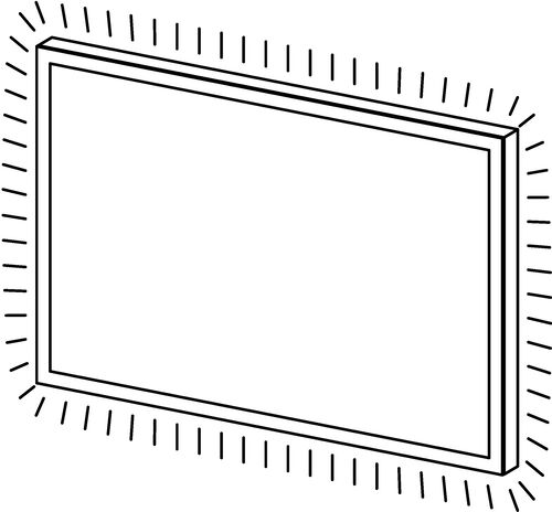 Miroir lumineux Alterna sanna LED Aluminium anodis&eacute;