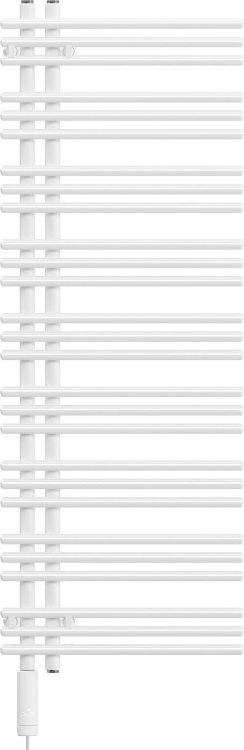 Radiateur de bain Zehnder Yucca Asym Blanc R&eacute;sistance &eacute;lectrique &agrave; gauche