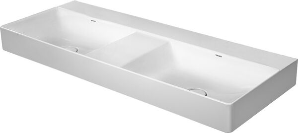 Lavabo double à poser Duravit DuraSquare blanc image number 0