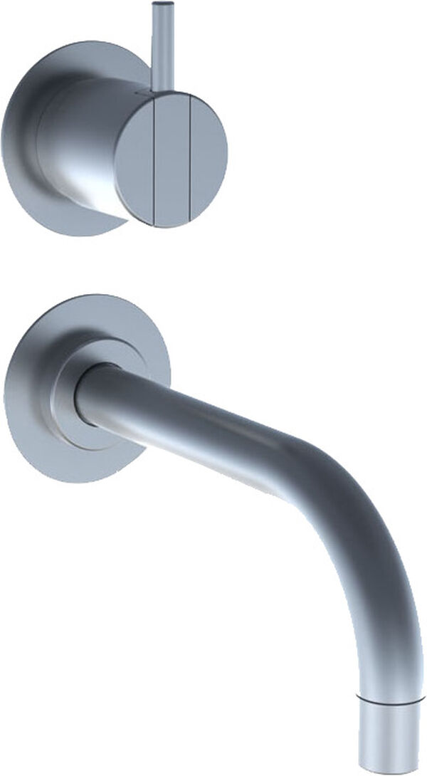 Set di montaggio visibile Vola per miscelatore a parete ad incasso, bocca fissa sotto S 160 mm, leva corta, rosette image number 0