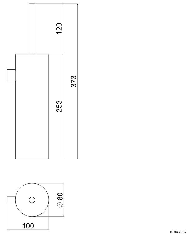Porte-balai de WC Fantini Young Matt british gold PVD image number 1
