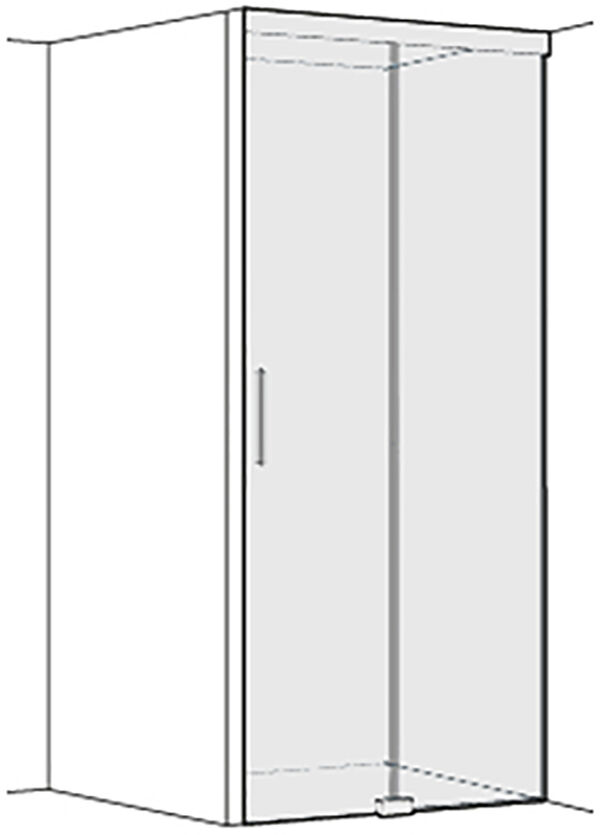 Paroi coulissante Koralle S606 Plus - pleine hauteur Noir Verre clair Plus image number 0