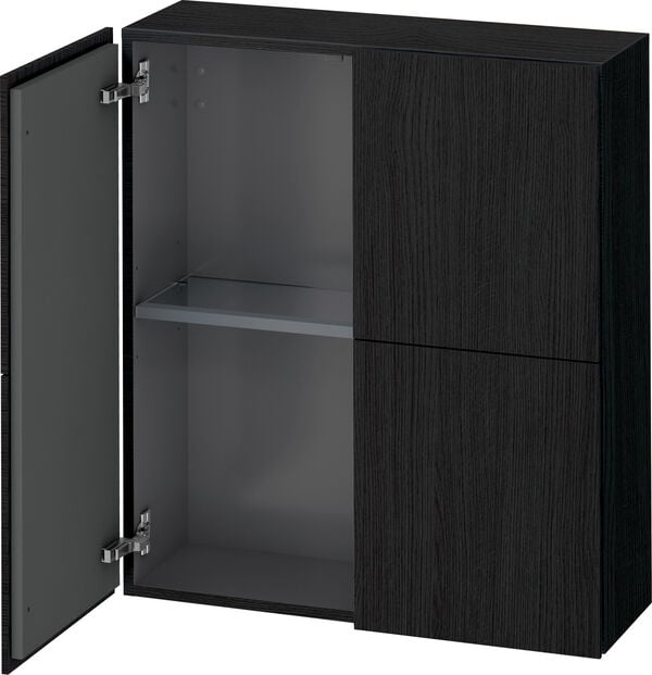 Seitenschrank Duravit L-Cube, Kunstharz, Breite 70 cm, Höhe 80 cm, Tiefe 24,3 cm, 2 Türen, image number 0