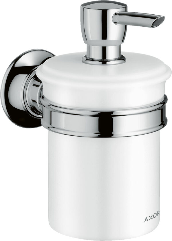 Distributore di sapone Axor Montreux, capacità 300 ml recipiente in ceramica bianca  image number 0