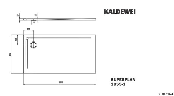 Receveur de douche Kaldewei Superplan gris froid 90 Antidérapant Secure Plus image number 2