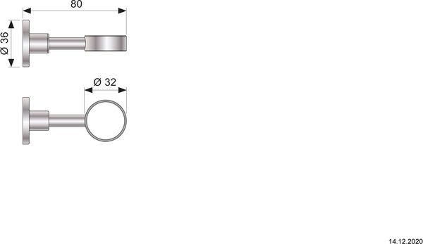 Porte-linge Vola, T5 acier inoxydable mat image number 1
