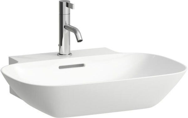Lavabo d'appoggio Ino, senza foro per rubinetteria, 56 x 45 cm, altezza 12 cm, con troppopieno, image number 0
