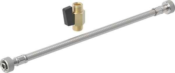Tubo flessibile metallico Geberit, con valvola a sfera per AquaClean Alba / Sela image number 0