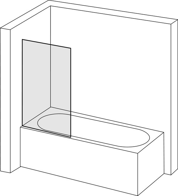 Parete laterale a posa libera Alterna lin.3, cerniere a sinistra, larghezza 801 - 900 mm, altezza image number 0