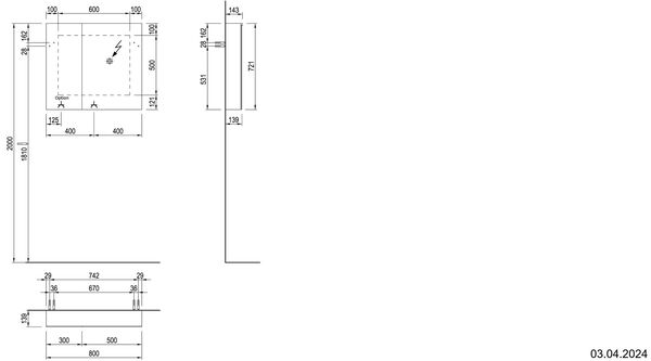 Spiegelschrank Alterna enea LED plus morel brown Lichtfarbe stufenlos verstellbar 2700-6500 K image number 2