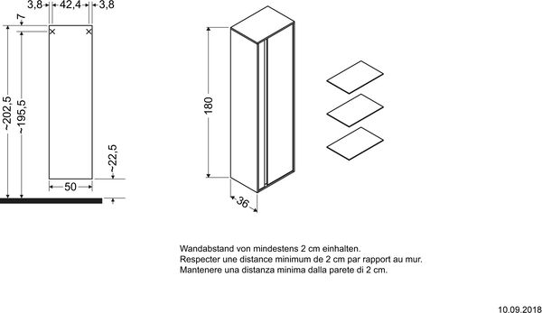 Hochschrank Duravit Ketho basalt matt image number 1