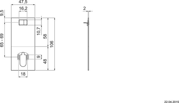 Designplatte für Geberit AquaClean Sela/Mera/Tuma schwarz image number 1