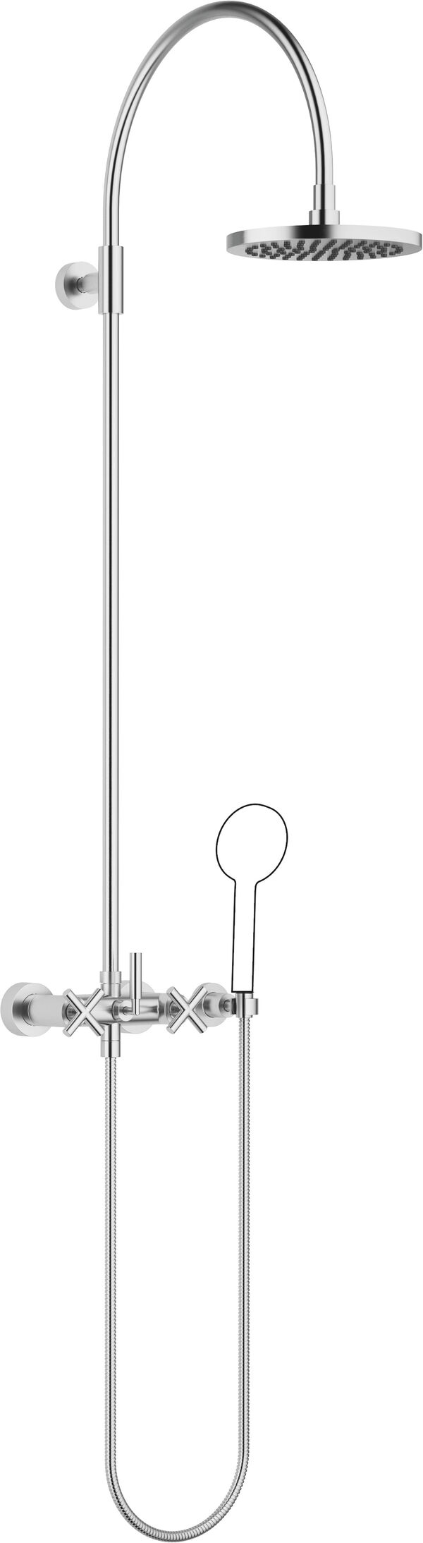 Shower Pipe Dornbracht con Batteria da doccia cromato opaco image number 0