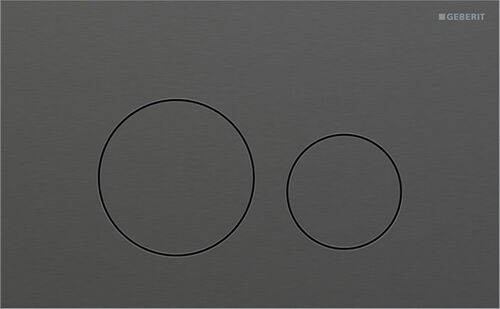 Bet&auml;tigungsplatte Geberit Sigma40 round Schwarzchrom Easy-to-clean-beschichtet