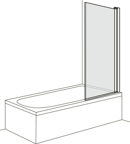 Porta girevole pieghevole Duscholux Optima 6 argento eloxato Vetro trasparente CareTec Pro
