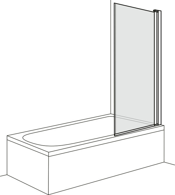Falttrennwand Duscholux Optima 6 silbereloxiert Echtglas klar CareTec Pro image number 0