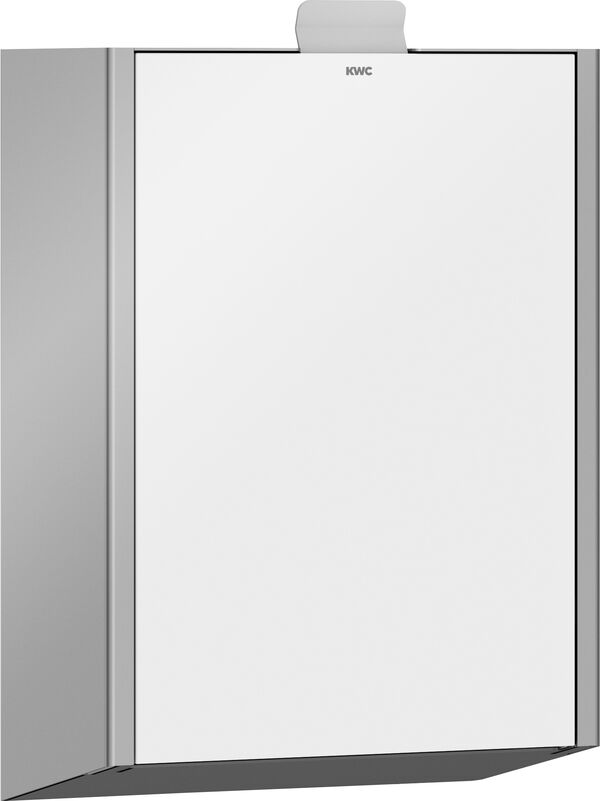 Hygienenabfallbehälter KWC EXO 611 Weiss Front ESG-Glas image number 0