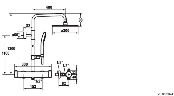 Duschenmischer KWC Thermostat Choice verchromt image number 1