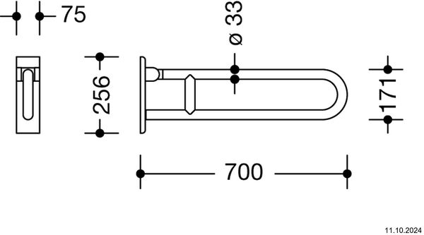 Klappgriff Hewi 805 edelstahl matt image number 1