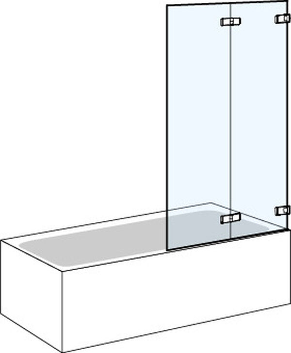 Falttrennwand Koralle S606 Plus verchromt Echtglas klar image number 0