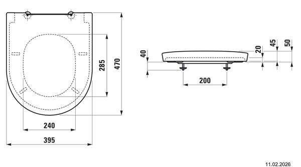 Si&egrave;ge de WC Laufen New Classic Blanc image number 1