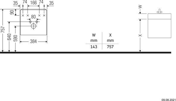 Meuble sous-lavabo Duravit White Tulip Graphite brillant image number 1