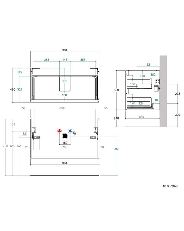 Meuble sous-lavabo Alterna zero S Blanc premium image number 1