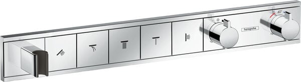 Duschsystem Hansgrohe Rain Select, Thermostatmodul ¾", 598 x 90 mm, für 5 Verbraucher, mit image number 0