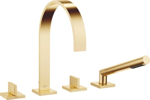 Wannenf&uuml;llbatterie Dornbracht Mem 4-Loch Messing geb&uuml;rstet