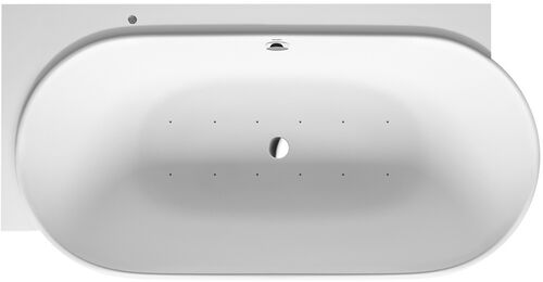 Baignoire Whirlpool Duravit Luv, angle à gauche, système Air Blanc mat