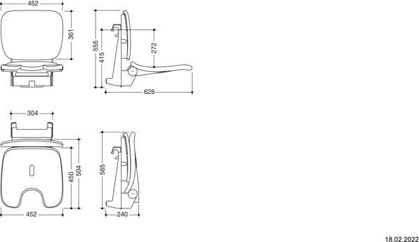 Einhängesitz Hewi LifeSystem Komfort Signalweiss glänzend image number 1