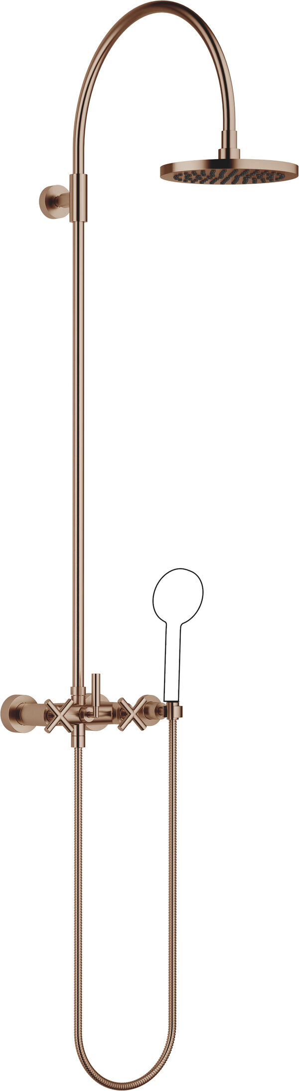 Shower Pipe Dornbracht avec batterie de douche bronze brossé image number 0