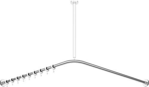 Tringle pour rideau de douche form Hewi 900 Acier inoxydable brillant