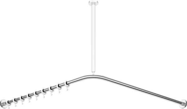 Tringle pour rideau de douche form Hewi 900 Acier inoxydable brillant image number 0