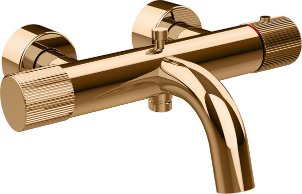 Bademischer Gessi Habito Warm bronze PVD rigato image number 0