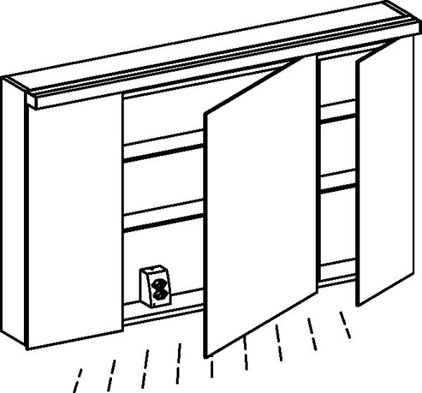 Armoire de toilette Alterna format LED plus Anthracite m&eacute;tallique brillant image number 0