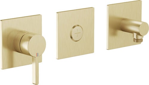 Bademischer-Endmontageset KWC Homebox Bevo Brushed gold PVD